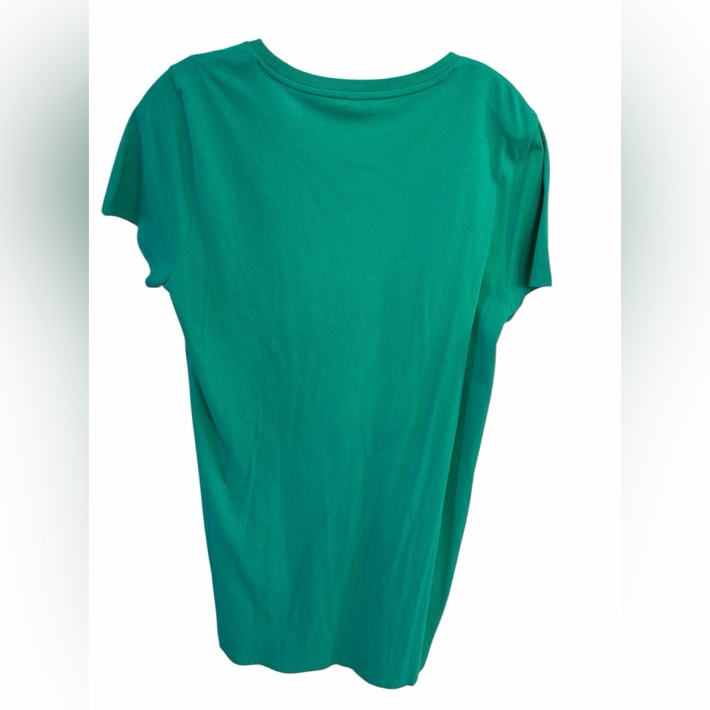 J Crew 100% Cotton T-Shirt Mini Dress Green Size Medium Short Sleeve NWT - Picture 3 of 8